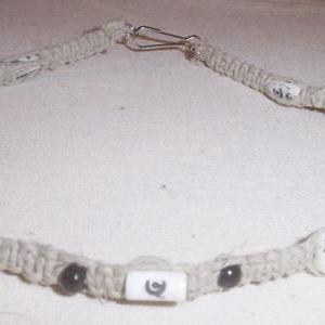 Scrimshaw Hemp Necklace