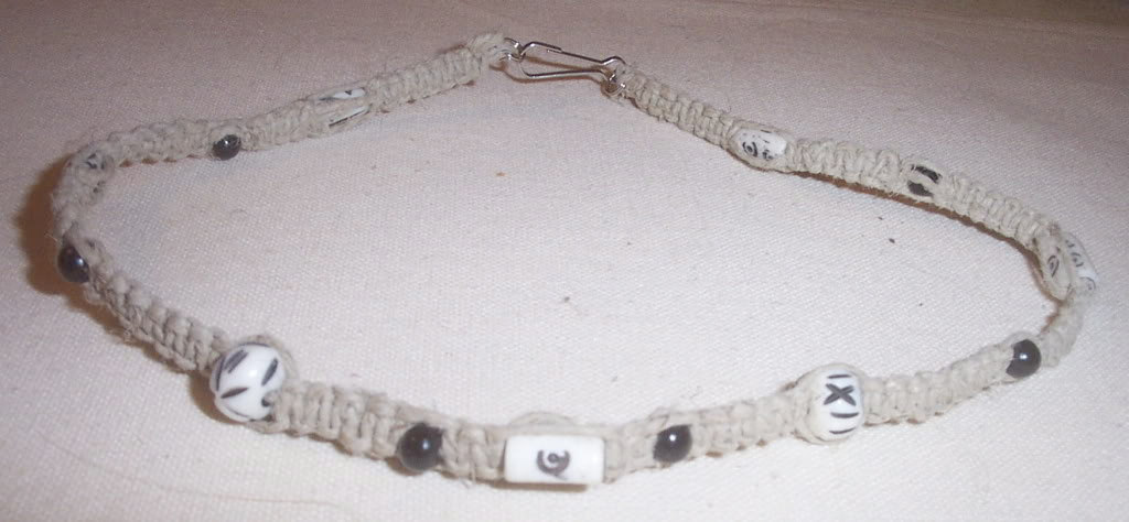 Scrimshaw Hemp Necklace