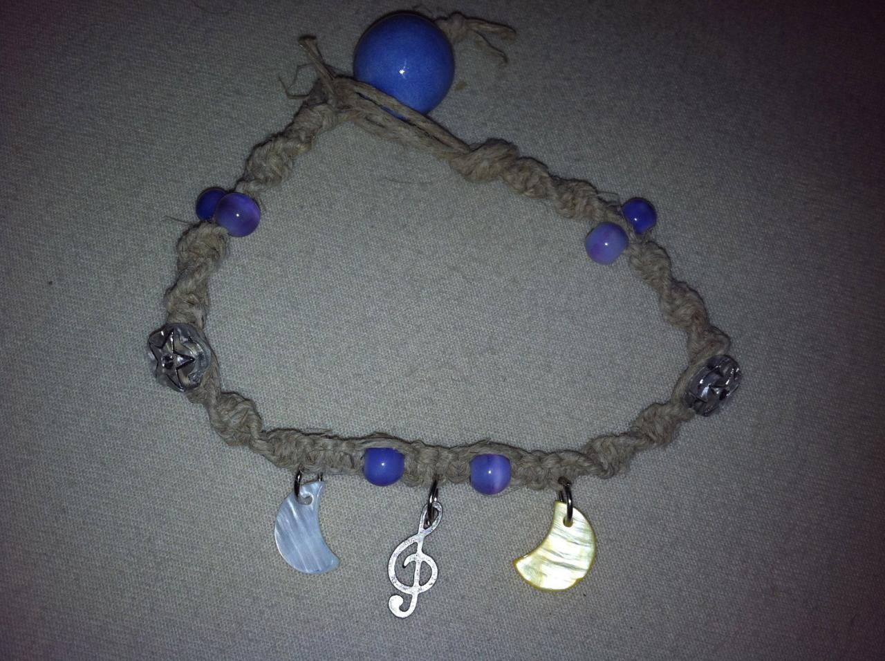 Music Of The Night Hemp Necklace And Bracelet Set